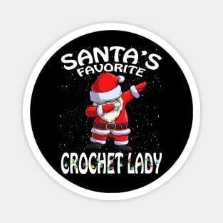 Santas Favorite Crochet Lady Christmas Magnet